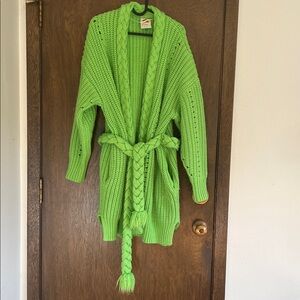 Farm Rio chunky belted lime green 💚 cardigan!!!